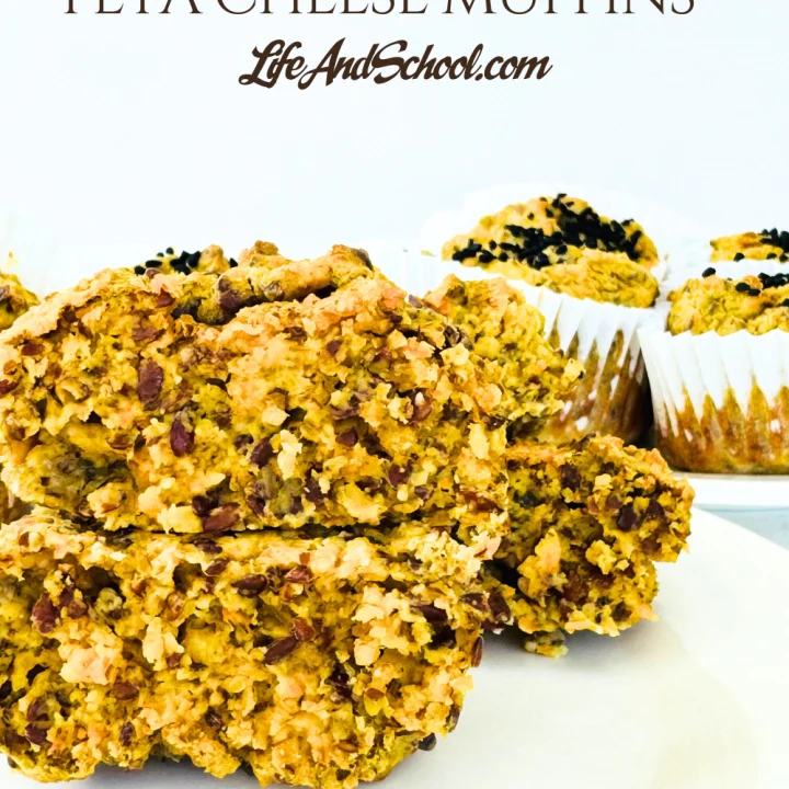 Carrot Flax Seeds Feta Cheese Muffins